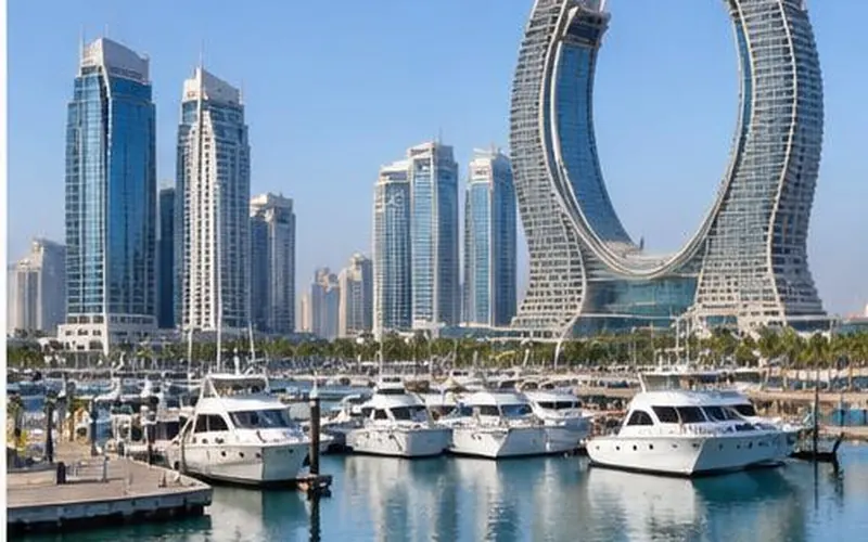 Lusail Marina and Doha waterfront, Qatar